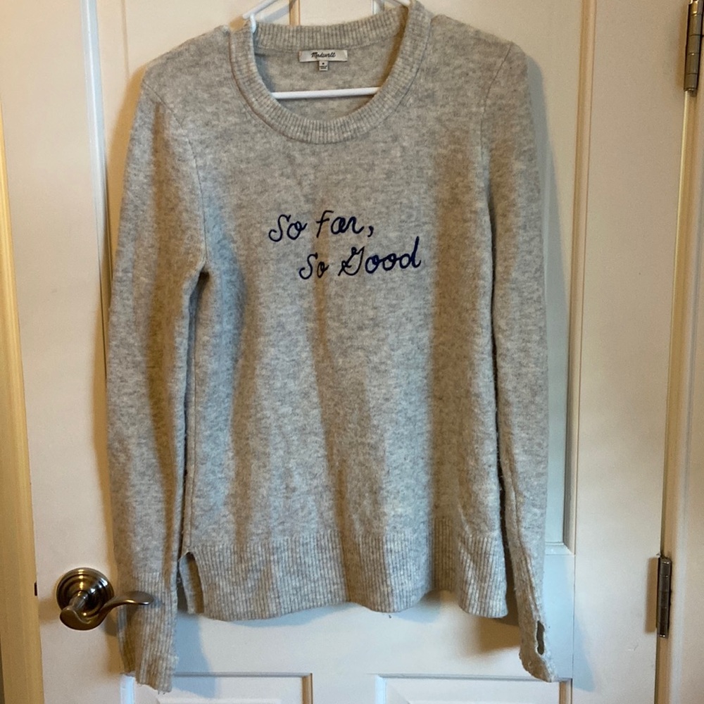 Madewell embroidered sweater